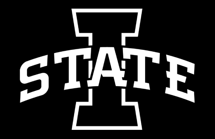 Iowa State Cyclones Logo Helmet Logo (2018-Pres) - Primary I-State logo in white on black football helmet. SportsLogos.Net