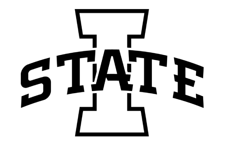 Iowa State Cyclones Logo Helmet Logo (2019-2021) - Primary I-State logo in black on white football helmet. Worn for Game 5 in 2019 and Game 2 in 2021. SportsLogos.Net