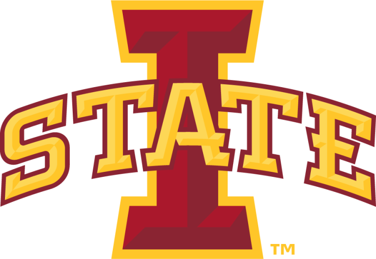 Iowa State Cyclones Logo Primary Logo (2008-Pres) - 4-Color Primary I State logo. Composed of STATE arched atop I with bevels, 2 shades of cardinal, and 2 shades of gold. SportsLogos.Net