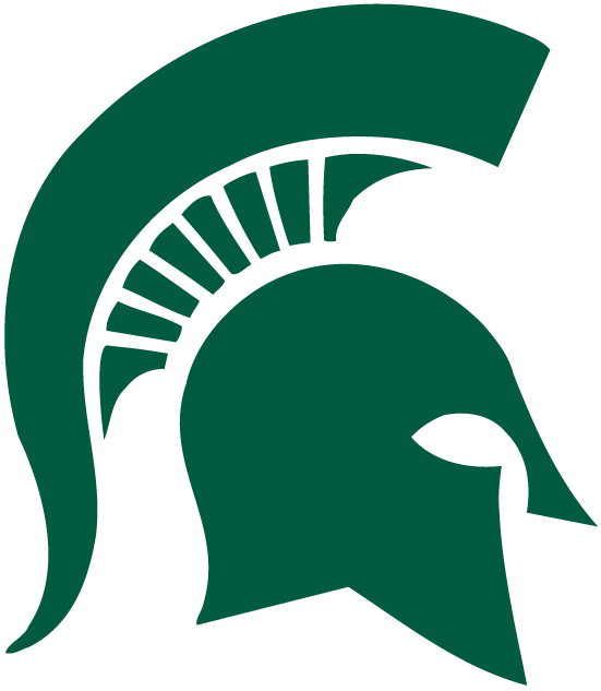 Michigan State Spartans Primary Logo (1977-Pres) - Green Spartan helmet SportsLogos.Net