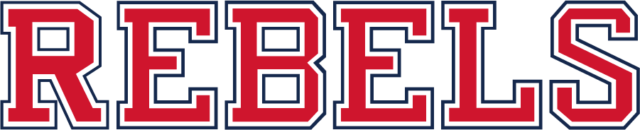 Mississippi Rebels Logo Wordmark Logo (2020-Pres) - Block REBELS in red fill, white inline, and blue outline with updated colors. SportsLogos.Net Mississippi Rebels Logo Wordmark Logo (2020-Pres) - Block REBELS in red fill, white inline, and blue outline with updated colors. SportsLogos.Net