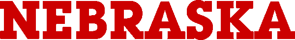 Nebraska Cornhuskers Wordmark Logo (1992-2011) - Nebraska in red