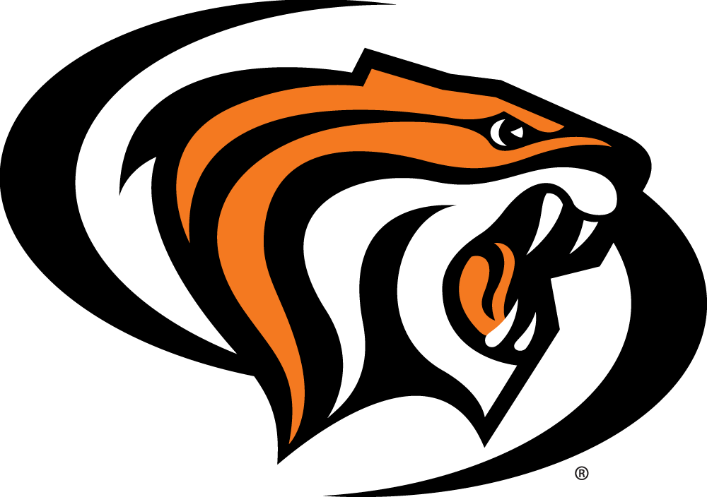 Pacific Tigers Logo Alternate Logo (1998-Pres) - Orange, black, and white tiger head surrounded by black swooshes SportsLogos.Net Pacific Tigers Logo Alternate Logo (1998-Pres) - Orange, black, and white tiger head surrounded by black swooshes SportsLogos.Net