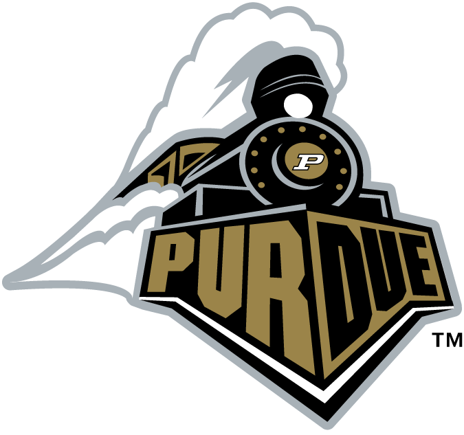 Purdue Boilermakers Alternate Logo (1996-2011) - Front of a Train with Purdue on the bumper and a P SportsLogos.Net