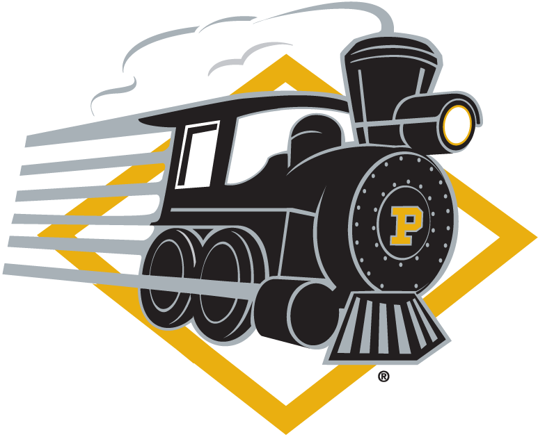 Purdue Boilermakers Alternate Logo (1983-1995) - Black Train with Gold P in a diamond SportsLogos.Net