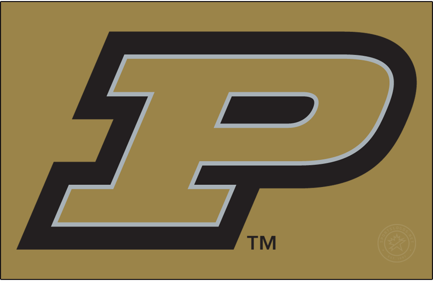 Purdue Boilermakers Logo Alt on Dark Logo (1996-2012) - Motion P logo in gold, silver, & black. Would eventually become the Primary in 2012. SportsLogos.Net Purdue Boilermakers Logo Alt on Dark Logo (1996-2012) - Motion P logo in gold, silver, & black. Would eventually become the Primary in 2012. SportsLogos.Net