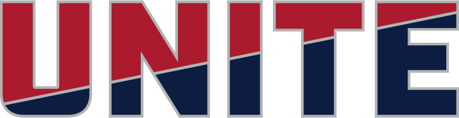 Robert Morris Colonials Logo Misc Logo (2020-Pres) - UNITE in all caps, colours split diagonally across the entire wordmark between red and navy blue SportsLogos.Net Robert Morris Colonials Logo Misc Logo (2020-Pres) - UNITE in all caps, colours split diagonally across the entire wordmark between red and navy blue SportsLogos.Net