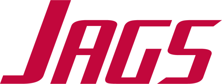 South Alabama Jaguars Logo Wordmark Logo (2016-Pres) - Stylized Jags wordmark in red. SportsLogos.Net