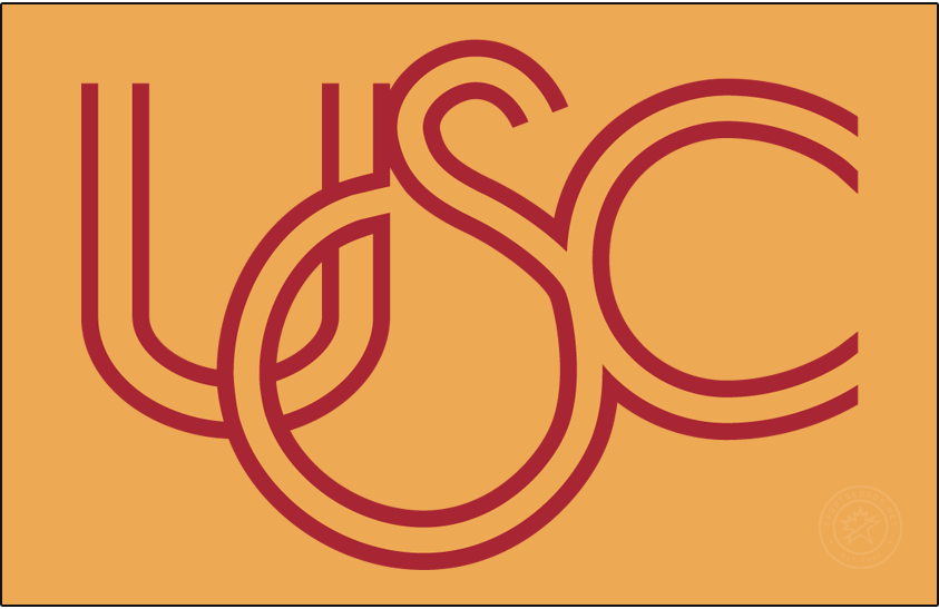 Southern California Trojans Logo Primary Dark Logo (1983-1993) - In roughly 1983, USC started using this Olympic-esque USC logo with appears to be in different cardinal & gold then other years. Commonly appears with a generic TROJANS font above. Not the official version. SportsLogos.Net Southern California Trojans Logo Primary Dark Logo (1983-1993) - In roughly 1983, USC started using this Olympic-esque USC logo with appears to be in different cardinal & gold then other years. Commonly appears with a generic TROJANS font above. Not the official version. SportsLogos.Net
