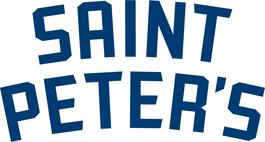 Saint Peters Peacocks Logo Wordmark Logo (2020-Pres) - Saint Peter's redesigned their entire athletic logo program in the Summer of 2020, including this new logotype showing the name of the school SAINT PETER'S stacked and arched in blue all caps SportsLogos.Net Saint Peters Peacocks Logo Wordmark Logo (2020-Pres) - Saint Peter's redesigned their entire athletic logo program in the Summer of 2020, including this new logotype showing the name of the school SAINT PETER'S stacked and arched in blue all caps SportsLogos.Net