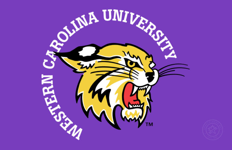 Western Carolina Catamounts Logo Primary Dark Logo (1996-2003) - In June 1996, a sleek, side-looking Catamount mark was unveiled, with a variation incorporating the full body in a leaping motion. Shortly after Bardo became chancellor in 1995, he commissioned the design of a new Catamount insignia that depicted the more aggressive stance WCU was taking in all its academic and athletic programs. SportsLogos.Net