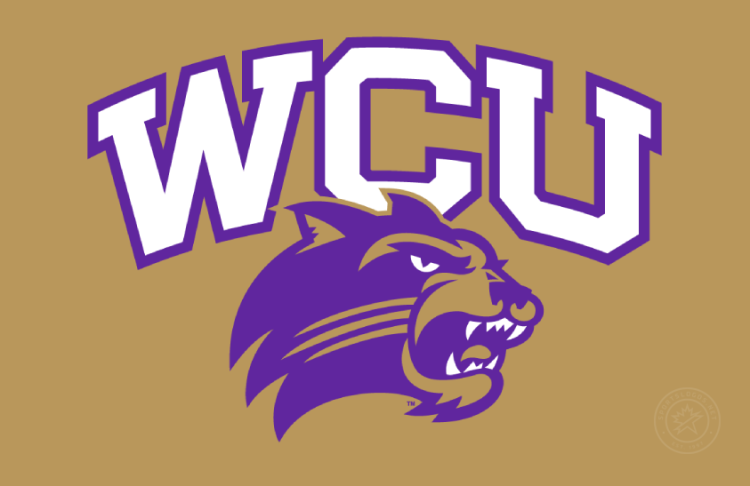 Western Carolina Catamounts Logo Primary Dark Logo (2015-2018) - In Fall 2015, WCU athletics changed the Primary logo the Arched WCU over Catamount Head logo which was introduced earlier that year. SportsLogos.Net