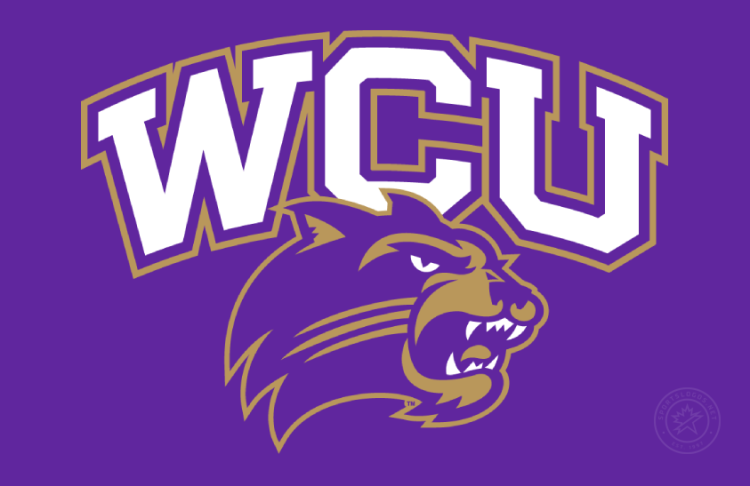 Western Carolina Catamounts Logo Primary Dark Logo (2015-2018) - In Fall 2015, WCU athletics changed the Primary logo the Arched WCU over Catamount Head logo which was introduced earlier that year. SportsLogos.Net