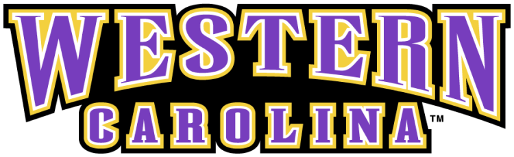 Western Carolina Catamounts Logo Wordmark Logo (2003-2008) - WESTERN CAROLINA wordmark in purple, gold, and black. SportsLogos.Net