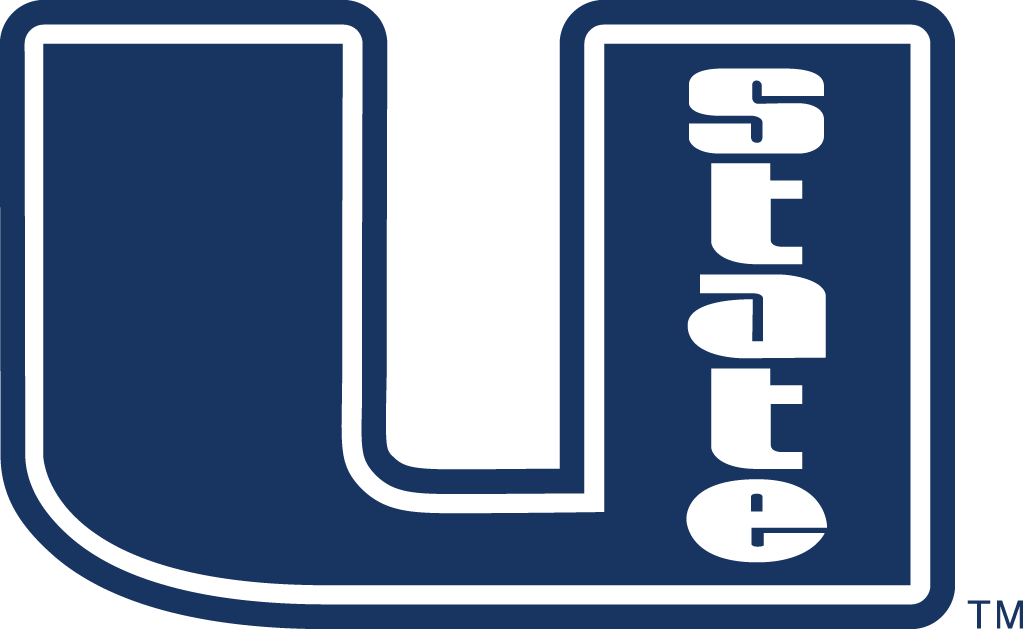 Utah State Aggies Logo Primary Logo (2001-2011) - White U with state written in blue SportsLogos.Net Utah State Aggies Logo Primary Logo (2001-2011) - White U with state written in blue SportsLogos.Net