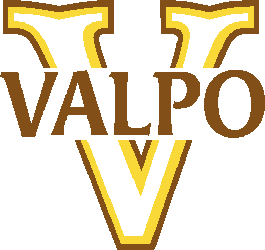 Valparaiso Crusaders Logo Alternate Logo (1996-2010) - Valpo in Brown on a white V with yellow outline. SportsLogos.Net Valparaiso Crusaders Logo Alternate Logo (1996-2010) - Valpo in Brown on a white V with yellow outline. SportsLogos.Net