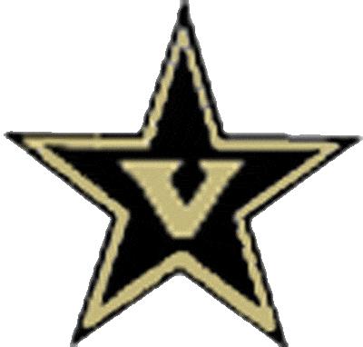 Vanderbilt Commodores Primary Logo (1969-1983) - Gold V on black star SportsLogos.Net