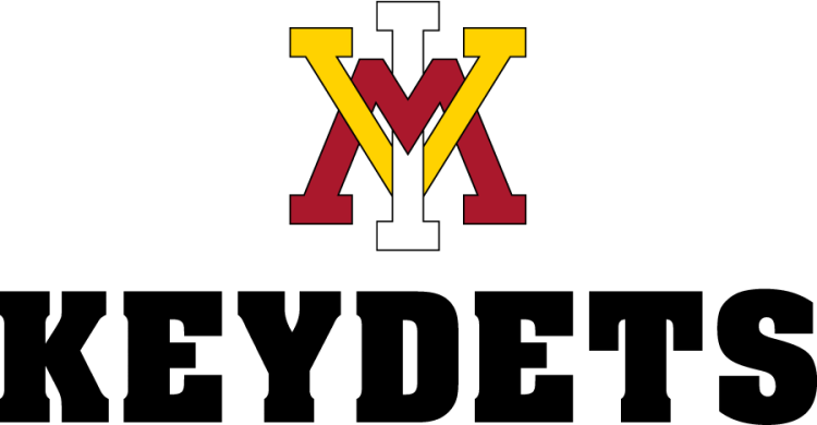 VMI Keydets Logo Secondary Logo (2016-2025) - Secondary Combination mark with the interlocking VMI (spider) design above black Keydets text using the font Aachen. SportsLogos.Net