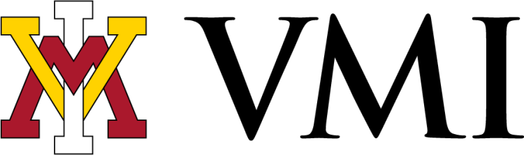 VMI Keydets Logo Secondary Logo (2016-2025) - Abbreviated Combination mark of the interlocking VMI (spider) design beside black VMI letters in the font Trajan Pro. SportsLogos.Net