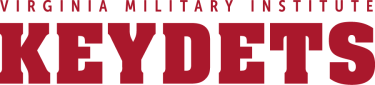 VMI Keydets Logo Wordmark Logo (2016-2025) - Wordmark with red sans serif Virginia Military Institute text above larger serif Keydets text in red. SportsLogos.Net