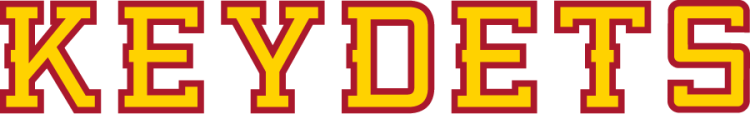VMI Keydets Logo Wordmark Logo (2025-Pres) - Secondary Keydets wordmark in red and yellow. The straight version of the wordmark provides a flexible alternative for horizontal applications or instances where an arched layout is not ideal. SportsLogos.Net