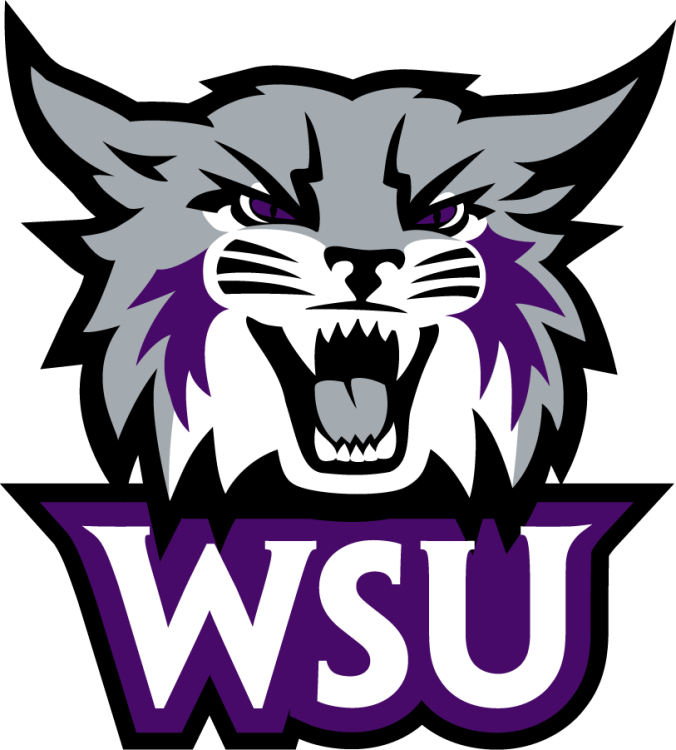 Weber State Wildcats Logo Secondary Logo (2023-Pres) - Updated Cathead logo with WSU lettermark in purple, gray, black, and white. Weber State University unveiled updated versions of its existing athletics logos in July 2023 for the 2023-24 school year and beyond. The changes are the first in 11 years. The school implemented the current logos in 2012 that re-did the wildcat head and Weber State word marks that eliminated the previous cat-inside-a-shield logo. The differences are not drastic as the primary logo retains the same overall shape. In general, the new cat head logo uses more purple and black, and the word marks use a bolder typeface and thicker outline colors, including a thick black outline around the main Weber State word mark that appears underneath the cat head in the full, primary logo. The cat head has undergone several small but noticeable changes. Those include: more purple on the cat`s cheeks, most of the white accents around the cat`s edges have been removed, changed eyes with more defined black outlines, a smaller mouth, and a little extra gray to define the top of the cat`s nose. SportsLogos.Net