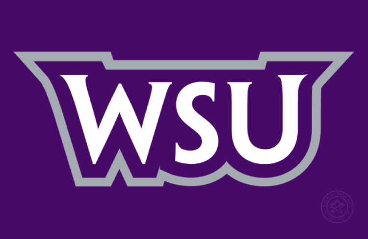 Weber State Wildcats Logo Wordmark Logo (2023-Pres) - Stylized WSU lettermark in white with purple inline and gray outline on purple background. Weber State University unveiled updated versions of its existing athletics logos in July 2023 for the 2023-24 school year and beyond. The changes are the first in 11 years. The school implemented the current logos in 2012 that re-did the wildcat head and Weber State word marks that eliminated the previous cat-inside-a-shield logo. The new word marks use a bolder typeface and thicker outline colors, including a thick black outline around the main Weber State word mark that appears underneath the cat head in the full, primary logo. SportsLogos.Net