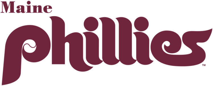 Maine Phillies Logo Alternate Logo (1988) - The Maine Phillies logo, used for a single season in 1988 following the team's name change from Guides, was a simple recycling of the Philadelphia Phillies lettering of the time - 