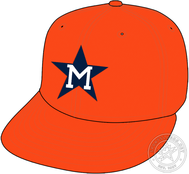Memphis Blues Cap Cap (1976) - For their final season, the Memphis Blues cap was based on their affiliation with the Houston Astros. Their cap in 1976 showed a white 