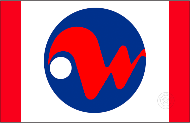 Winnipeg Whips Logo Cap Logo (1970) - The Winnipeg Whips cap logo, used for the second half of their inaugural 1970 season, features a red 