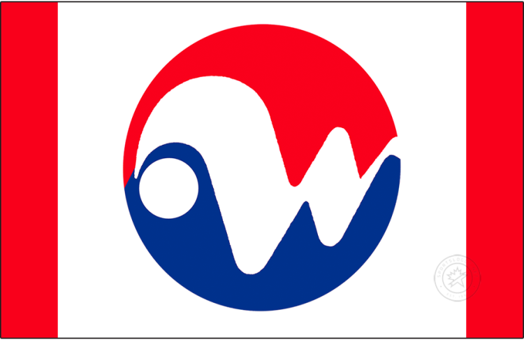 Winnipeg Whips Logo Cap Logo (1971) - The Winnipeg Whips cap logo, used for their second (and final) season, featured a white scripted 