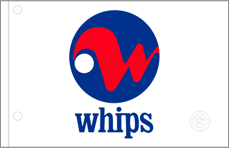Winnipeg Whips Logo Jersey Logo (1970) - The Winnipeg Whips home jersey logo, used for the second half of their inaugural 1970 season, features a red 