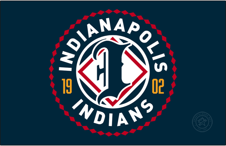 Indianapolis Indians Logo Primary Dark Logo (2026-Pres) - The Indianapolis Indians logo features an Olde-English style 