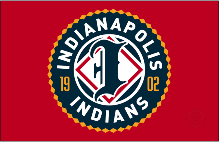 Indianapolis Indians Logo Primary Dark Logo (2026-Pres) - The Indianapolis Indians logo features an Olde-English style 