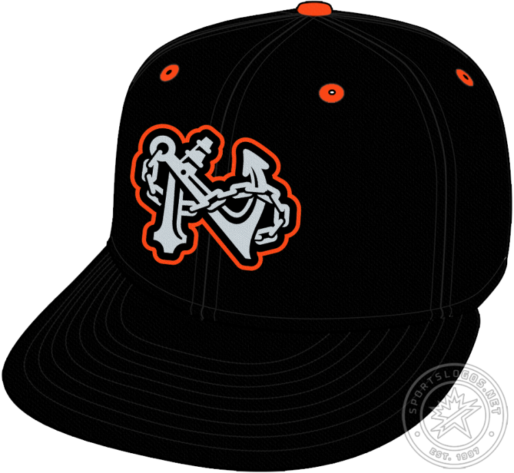 Norfolk Tides Cap Cap (2016-Pres) - The Norfolk Tides road cap used since 2016 is a silver anchor mangled into the shape of an 