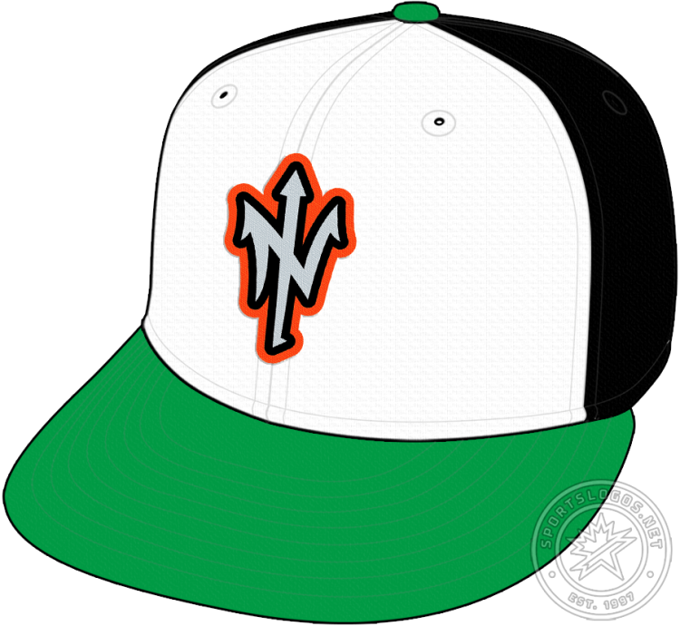 Norfolk Tides Cap Cap (2017-Pres) - The Norfolk Tides alternate cap features the top of a silver trident in the shape of an 