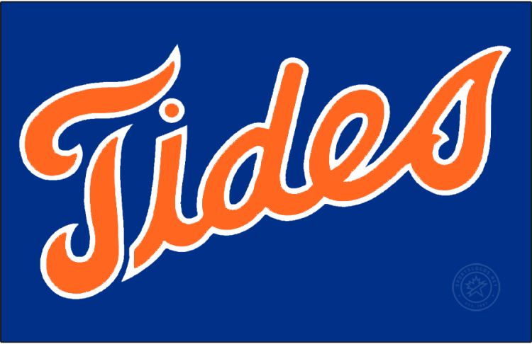 Tidewater Tides Logo Cap Logo (1989-1992) - The Tidewater Tides cap logo used from 1989 to 1992 featured 