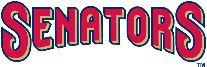 Harrisburg Senators Logo Wordmark Logo (2006-Pres) - Senators in red with gold beveling and blue outline SportsLogos.Net Harrisburg Senators Logo Wordmark Logo (2006-Pres) - Senators in red with gold beveling and blue outline SportsLogos.Net