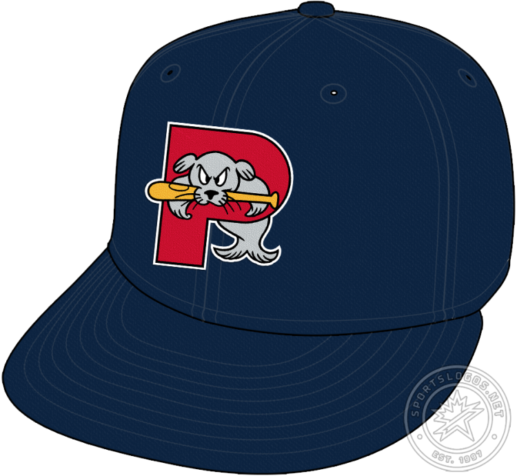 Portland Sea Dogs Cap Cap (2003-Pres) - The Portland Sea Dogs home cap features the grey seal named 