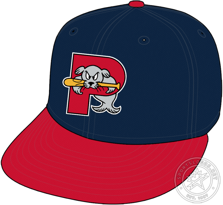 Portland Sea Dogs Cap Cap (2003-Pres) - The Portland Sea Dogs road cap features the grey seal named 