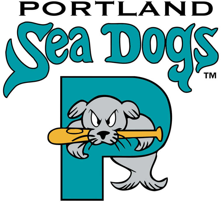 Portland Sea Dogs Logo Primary Logo (1994-2002) - The Portland Sea Dogs logo features a grey seal named 