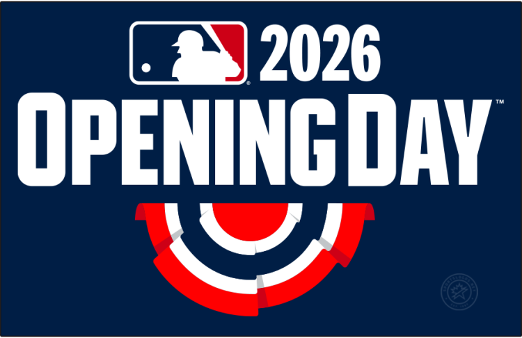  MLB Opening Day Logo Primary Dark Logo (2026) - The 2026 MLB Opening Day logo features 