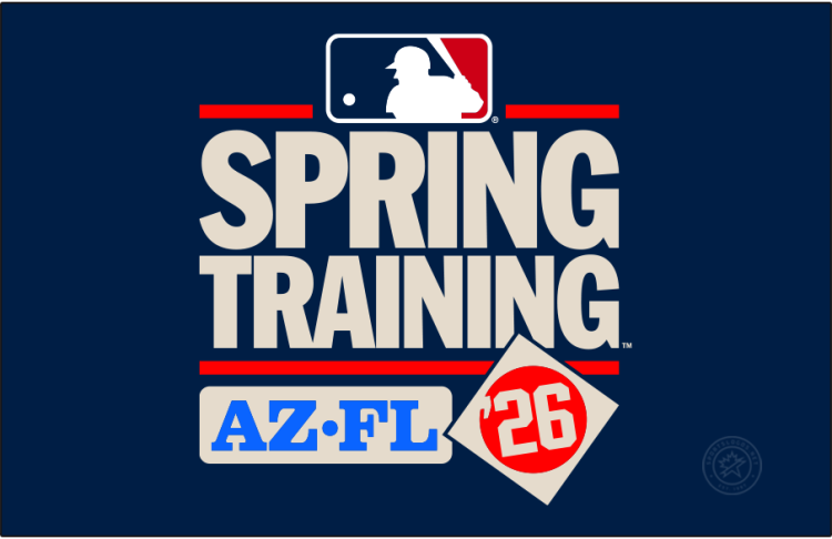  MLB Spring Training Logo Primary Dark Logo (2026) - The 2026 Spring Training logo continues the template first introduced one year prior. It features 