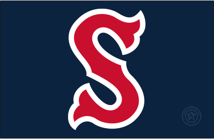 Salem Red Sox Logo Cap Logo (2009-2025) - The Salem Red Sox cap logo was a red 