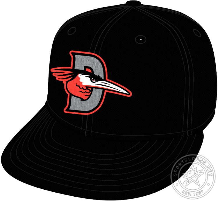 Delmarva Shorebirds Cap Cap (2021-Pres) - The Delmarva Shorebirds road cap features the head of a blue heron recoloured in orange, black, and white on a silver 
