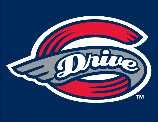 Greenville Drive Logo Cap Logo (2006-Pres) - (Road/BP) Primary logo with white outline on blue SportsLogos.Net Greenville Drive Logo Cap Logo (2006-Pres) - (Road/BP) Primary logo with white outline on blue SportsLogos.Net