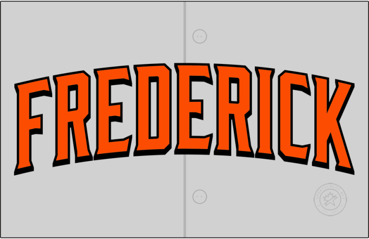 Frederick Keys Logo Jersey Logo (2026-Pres) - The Frederick Keys road jersey features 