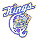 Queens Kings Logo Primary Logo (2000) - A king, from playing cards, peeking through a white 'Q' on purple SportsLogos.Net Queens Kings Logo Primary Logo (2000) - A king, from playing cards, peeking through a white 'Q' on purple SportsLogos.Net