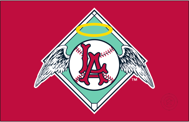 Los Angeles Angels Logo Primary Dark Logo (1961-1964) - The original Los Angeles Angels logo, used from 1961 to 1964, featured the city initials 