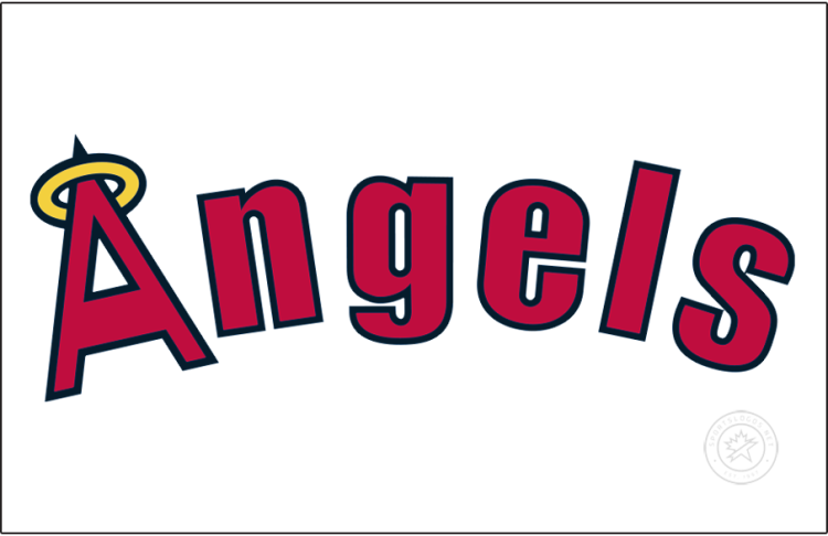 California Angels Logo Jersey Logo (1973-1986) - The California Angels home jersey logo, worn from 1973 to 1986, featured 